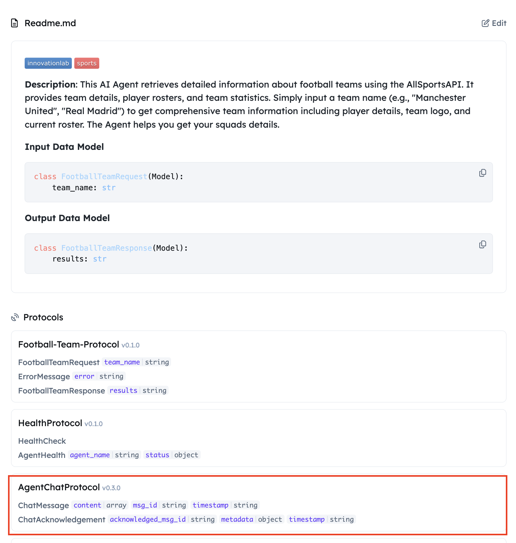 Chat Protocol version