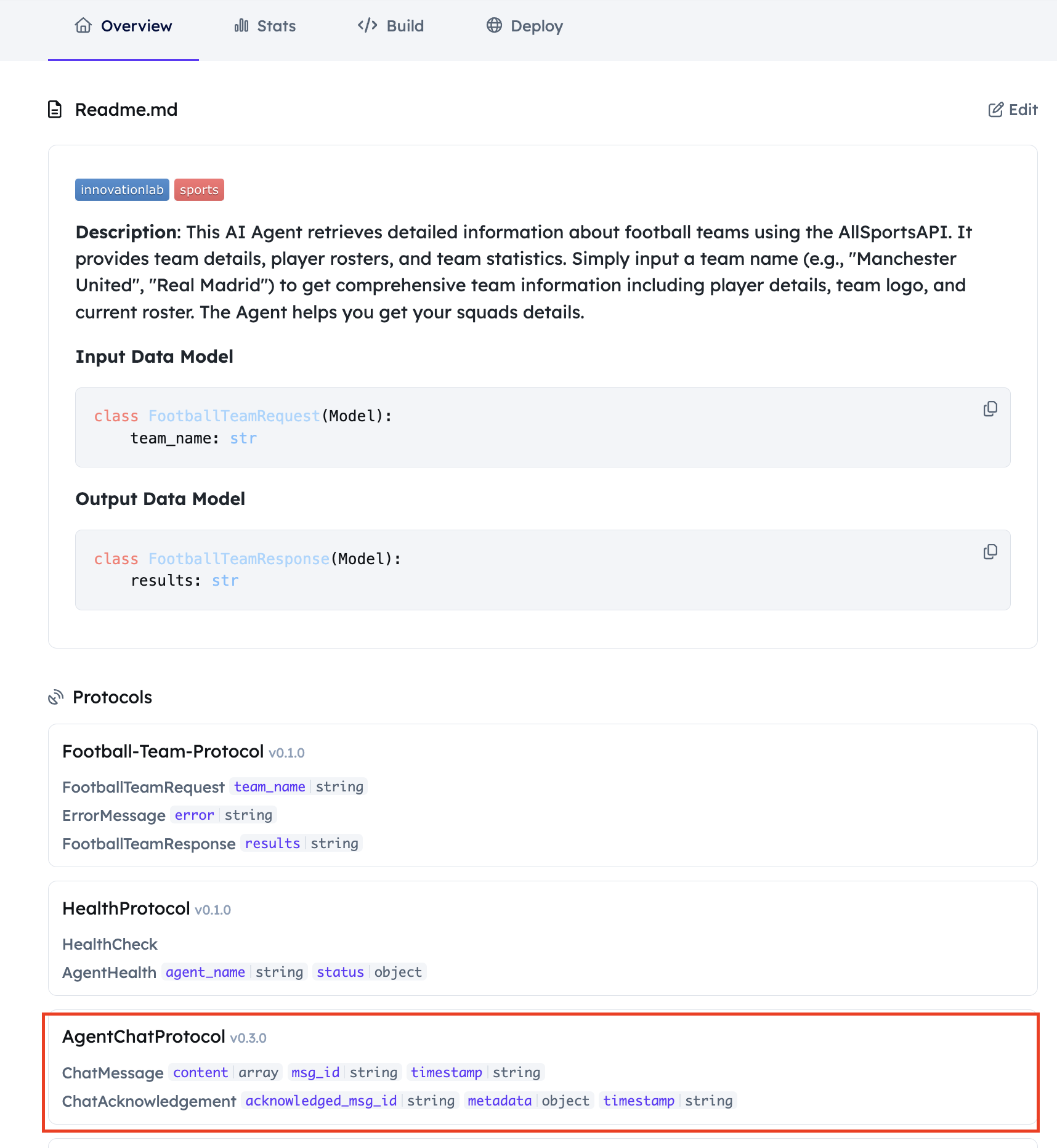 Chat Protocol version