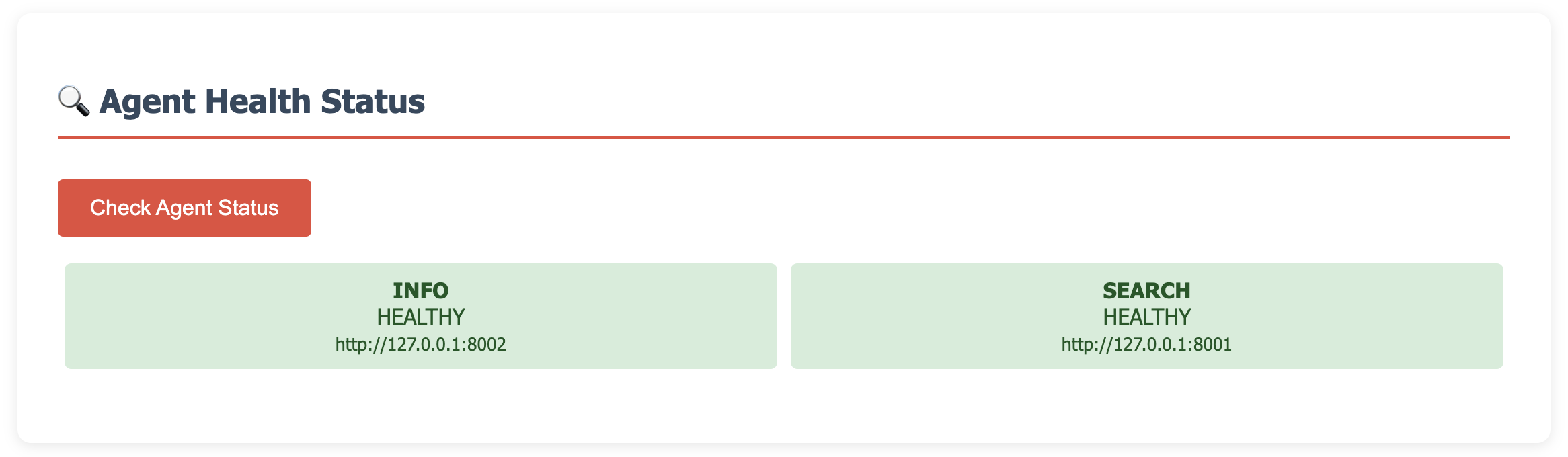 Agent Health Status