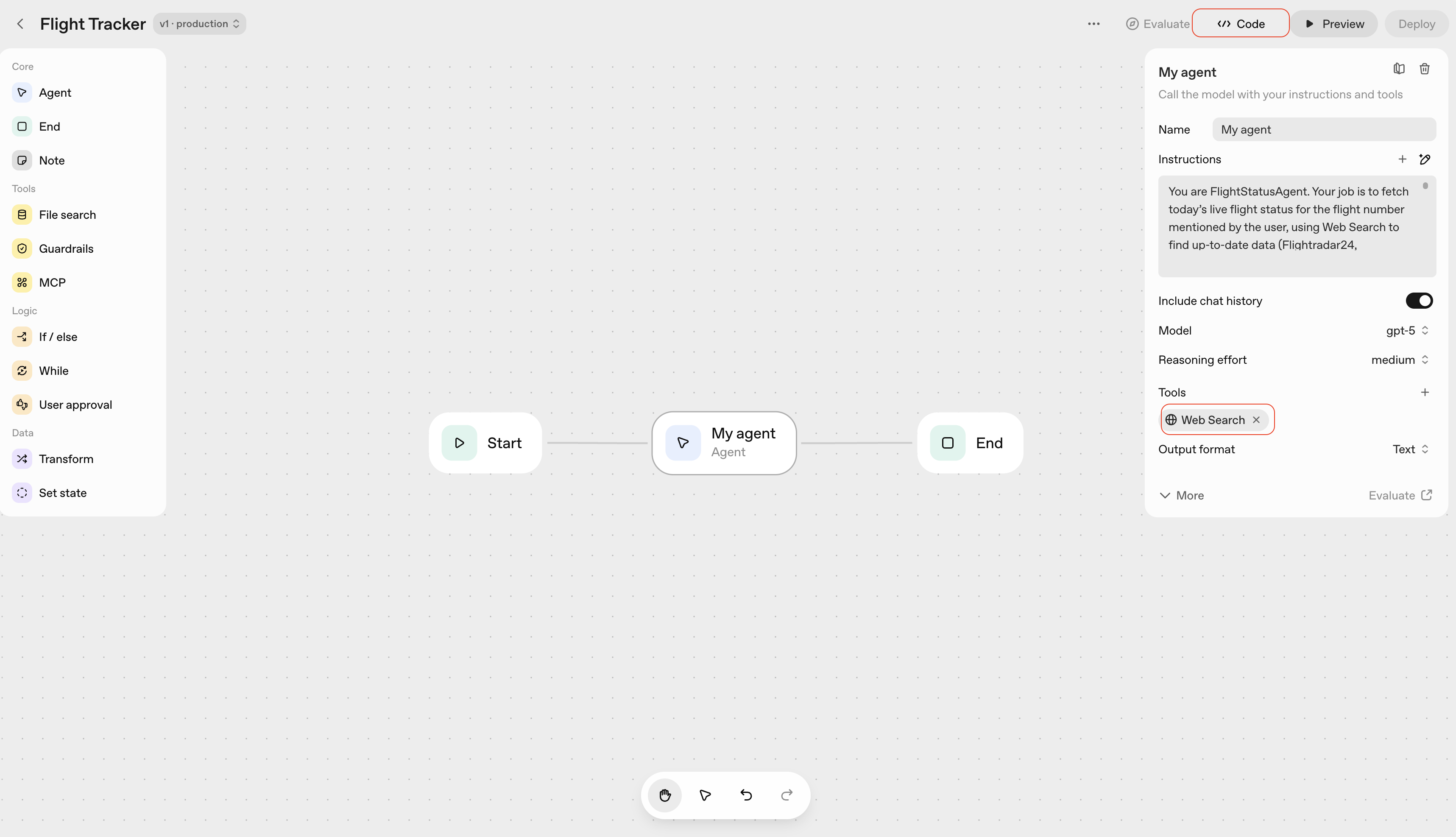 Agent Builder reference
